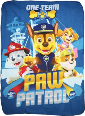 Produktbild von Paw Patrol Chase Kinder Jungen Fleecedecke leichte Kuscheldecke 100x140 cm