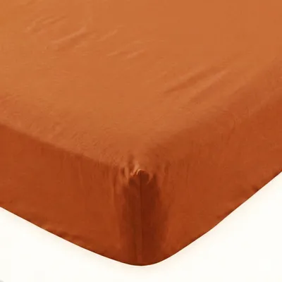Immagine prodotto di Lenzuolo matrimoniale Basic Terrakota 160x200x32 cm (letto 150/160) 100% cotone Europe