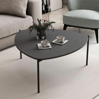 Immagine prodotto di Atesino - Tavolino da Salotto, 90x89x40h cm Nero Antracite, con Piedini
