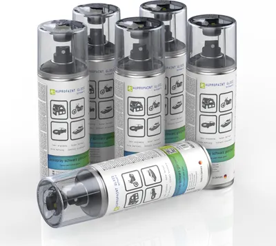 Produktbild von 6x AUPROTEC Lackspray Schwarz glänzend AUPROPAINT Sprühlack 400ml