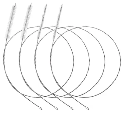 Produktbild von Flaschenbürste Rohrbürste Schlauchbürste - 1 m - Edelstahl und Nylon - Set mit 4 Stück - Für Flaschen und Schläuche