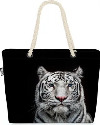 Produktbild von VOID Bengalischer Tiger Schneetiger Strandtasche Shopper 58x38x16cm 23L XXL Einkaufstasche Tasche Reisetasche Beach Bag