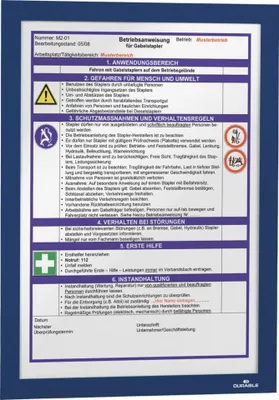 Obrázok produktu pre DURABLE Inforahmen Duraframe A4 selbstklebend 2 St dklblau