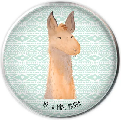 Produktbild von Mr. & Mrs. Panda Waschbecken Stopfen Lamakopf Genervt - Aztekenblau - Geschenk, Abflussstopfen, Azubi, Waschbecken-Stopfen, Lamas, waschbeckenstöpsel, Ablaufgarnitur