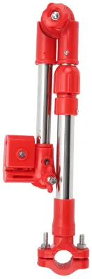 Produktbild von Edelstahl-Fahrradschirmständer, 360° verstellbare Teleskop-Rollstuhlhalterung für den Außenbereich, Rot