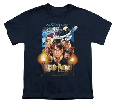 Immagine prodotto di Magia e mistero: T-shirt per bambini, Harry Potter e la pietra filosofale, modello TV37069 (taglia 128), colore blu, productTiles.product.images.aiGenerated