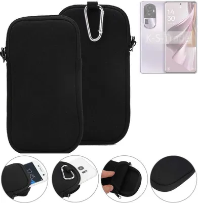 Produktbild von K-S-Trade Neopren-Hülle Handyhülle kompatibel mit Oppo Reno10 PHW110 Schutzhülle Neoprenhülle Sleeve Schutz-Hülle Gürtel Tasche Case Holster