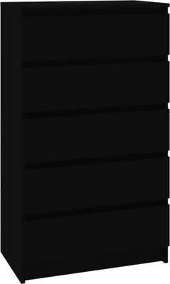 Produktbild von Schubladenschrank Schwarz 60x36x103 cm Holzwerkstoff