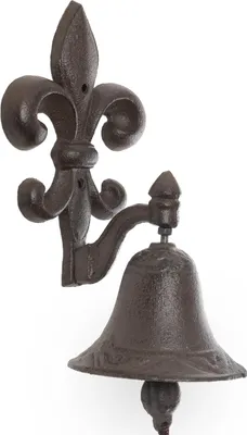 Produktbild von Moritz Türglocke Glocke Frankreich französisch Fleur de Lis Wandglocke Gartendeko Gusseisen Rustikal Antik Design Stil Retro Klingel