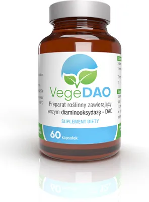 Produktbild von VegeDAO Diaminoxidase Nahrungsergänzungsmittel Histaminintoleranz 60 Tabletten