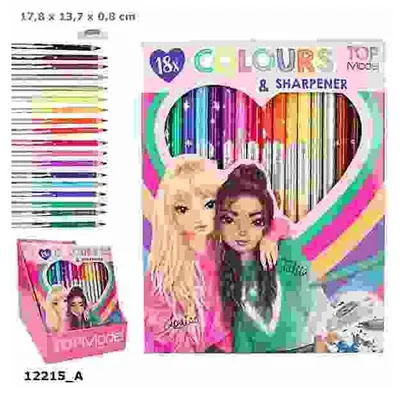Produktbild von Top Model Buntstifte mit Anspitzer, 18 Farben, 12215A