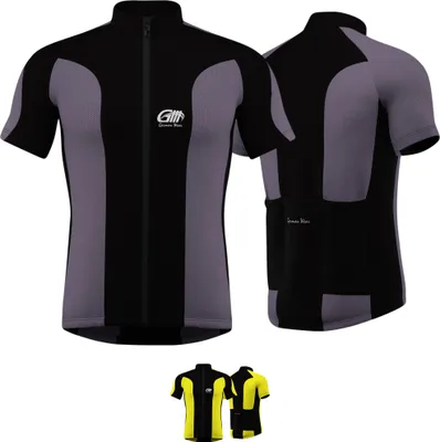 Produktbild von Trikot Radtrikot Fahrradtrikot Fahrrad Radler-Trikot Shirt, Größe:L, Farbe:Grau