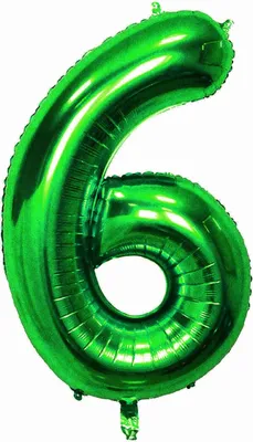 Produktbild von Oblique Unique 1x Folien Luftballon mit Zahl 6 Kinder Geburtstag Jubiläum Silvester Party Deko Ballon grün