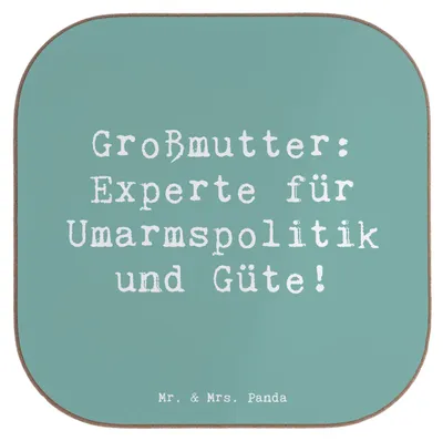 Produktbild von Mr. & Mrs. Panda Untersetzer für Gläser Spruch Großmutter Liebe - Meeresbrise - Geschenk, Tischuntersetzer, Weihnachten, Umarmung, gläseruntersetzer, Glas, Tischschoner
