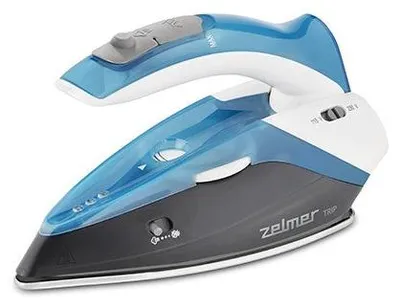 Productafbeelding van Zelmer ZIR0500 Stoom- en droogstrijkijzer, roestvrijstalen strijkzool, 1100 W, zwart, blauw, wit