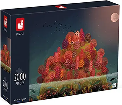 Obrázek produktu pro Janod Podzimní červené puzzle, 2000 dílků, vícebarevné  Vícebarevné, univerzální velikost