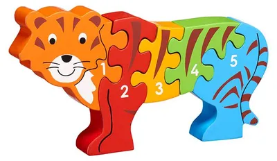 Image de Lanka Kade Puzzle en bois Tigre - Apprendre à compter Jouets 1-5