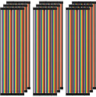 Immagine prodotto di AZ-Consegna Accessori aggiuntivi Cavo di ponticello 3 x 40 pezzi da 20 cm ciascuno M2M/ F2M / F2F compatibile con breadboard Arduino e Raspberry Pi, set 3x