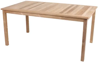 Produktbild von Garden Pleasure Gartentisch Solo, Teak B-Grade unbehandelt, rechteckig, 160x90x75 cm, wetterfest, UV-beständig, langlebig, robust