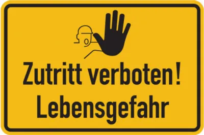 Produktbild von Dreifke® Hinweisschild, Zutritt verboten! Lebensgefahr, 200 x 300 mm, Aluverb...