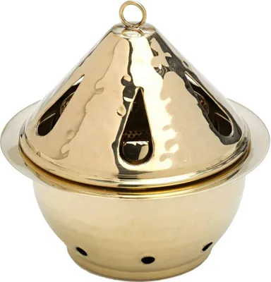 Produktbild von Tisch Räuchelschälchen Innenschale Rauchgefäß aus Messing Deko Gold 13cm 7589