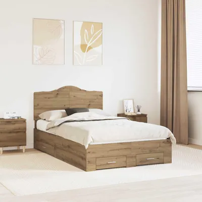 Zdjęcie produktu dla vidaXL Rama łóżka Artisan dębowa 120 x 190 cm materiał drewnopochodny