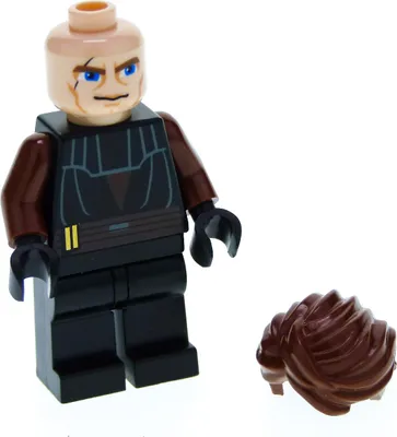 Produktbild von 1x Lego Minifigur Star Wars Anakin Skywalker schwarz Weste 7675 8037 sw0183
