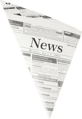 Produktbild von 100x Spitztüten Pergamentersatz fettdicht 23x23x33cm 250gr. Zeitungspapier