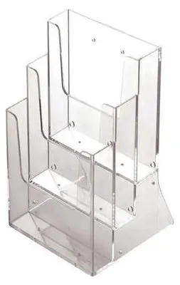 Obrázek produktu pro Stojan na prospekty, transparentní, A4, stolní/nástěnný, 3 oddíly, COLOP RC4330X