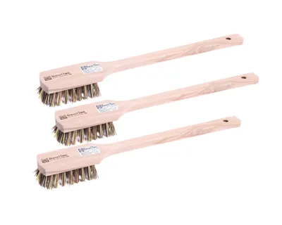 Produktbild von 3 Stück Stielbürsten XL Reinigungsbürsten harte Borsten 43cm Lang Bürsten-Set Handbürsten Holzbürsten Scheuerbürste Langstiel langen Stiel