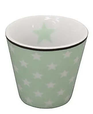 Produktbild von Krasilnikoff ESPRESSO Tasse STERNE Grün Porzellan weiße Stern Becher Kaffee