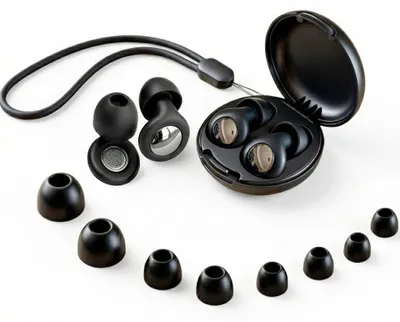 Produktbild von Silikon-Ohrstöpsel Tech-Protect QuietFit, Schwarz
