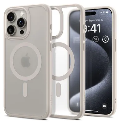 Produktbild von Spigen Ultra Hybrid (MagFit), Cover, Apple, iPhone 15 Pro, 15,5 cm (6.1"), Titan