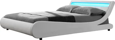 Produktbild von Doppelbett mit LED "Natacha" - 160 x 200 cm - Weiß