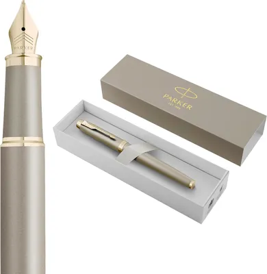 Productafbeelding van Parker IM-vulpen - Finishing Touch-collectie - Zandsteenafwerking - Medium - Blauw - Geschenkverpakking