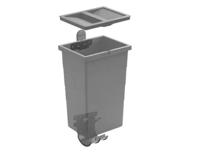 Produktbild von Hailo 1129905 ReadyBin 8,5 L dunkelgrau 226x156x295 mm mit Wandhalter