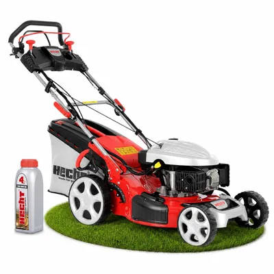 Produktbild von HECHT 5534 SWE Rasenmäher Benzin | mit Antrieb | 51 cm Schnittbreite | Elektrostarter | 5in1 | 6PS | Mulchkit | 60L Grasfangkorb