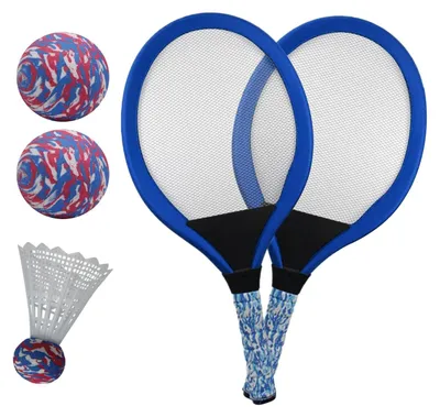 Image de Ensemble de raquettes de tennis et de badminton, comprenant des volants