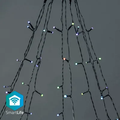 Produktbild von Nedis SmartLife Weihnachtsbeleuchtung - Baum - Wi-Fi - RGB - 180 LED's - 10 x 2 m - Android / IOS