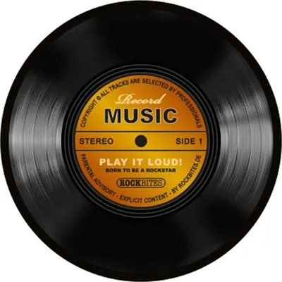 Produktbild von Record Music - gold - Mousepad