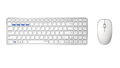 Produktbild von Rapoo 9300M kabellose Multi-Mode-Tastatur und optische Maus Set weiß