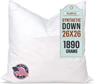 Productafbeelding van Pillowflex Synthetische Down Kussen Inserts Voor Shams Aka Faux/Alternatief 65cm x 65cm (26 Inch Bij 26 Inch)