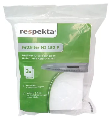 Image de Respekta MI 152 F : filtre à graisse en non-tissé, découpable (3 pièces)