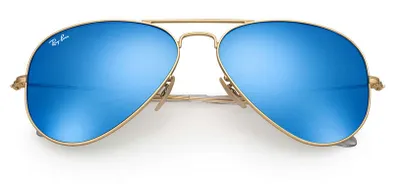 Produktbild von Ray-Ban AVIATOR FLASH LENSES, Erwachsener, Uni, Pilot, Gold, Nicht-polarisierte Linse, Metall