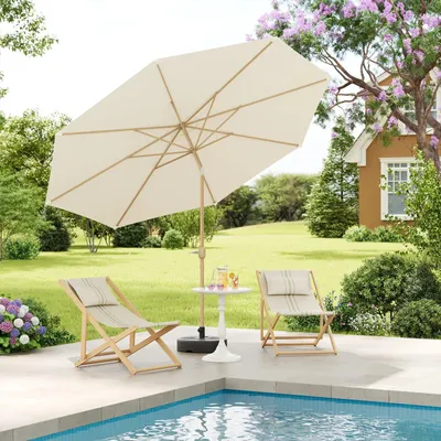 Zdjęcie produktu dla Parasol - Parasol ogrodowy - Parasol plażowy - Parasol katapultowy - Parasol balkonowy - Duży parasol o średnicy 300 cm, zapewniający ochronę przed słońcem