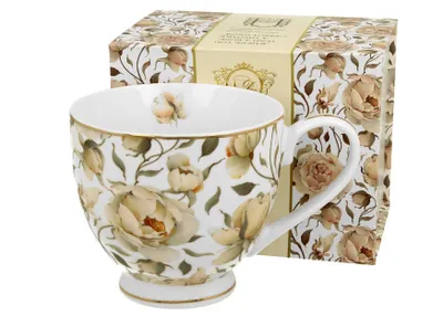 Obrázek produktu pro Duo hrnek na kávu Royal English Roses White z porcelánu, hrnek, šálek na čaj, šálek na kávu s uchem 530 ml