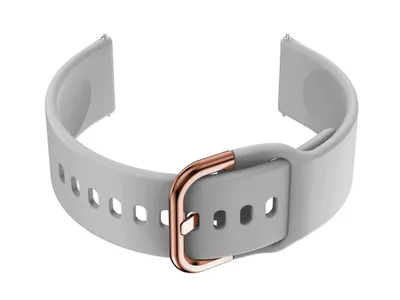 Obrázek produktu pro Gumový řemínek pro chytré hodinky U01 - šedý/růžově zlatý - 18 mm