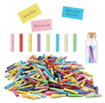 Produktbild von 200 Stück Bunt Gemischt Tombola Lose, Lose zum Selber Beschriften, Bunte Kleine Zettel Beschriften, für Kindergeburtstag, Jubiläum