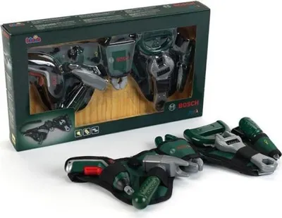 Produktbild von Bosch Werkzeuggürtel für Kinder mit Ixolino II Elektronik Schrauber, Spielzeug Werkzeugset