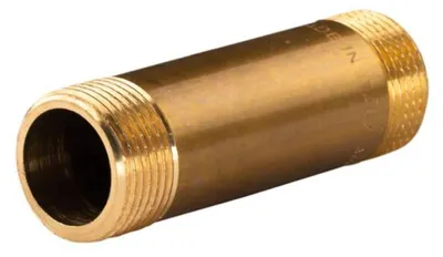 Produktbild von Messing Gewinde-Fitting Distanz Doppelnippel 3/4"-3/4" L= 80 mm, schwere Ausführung